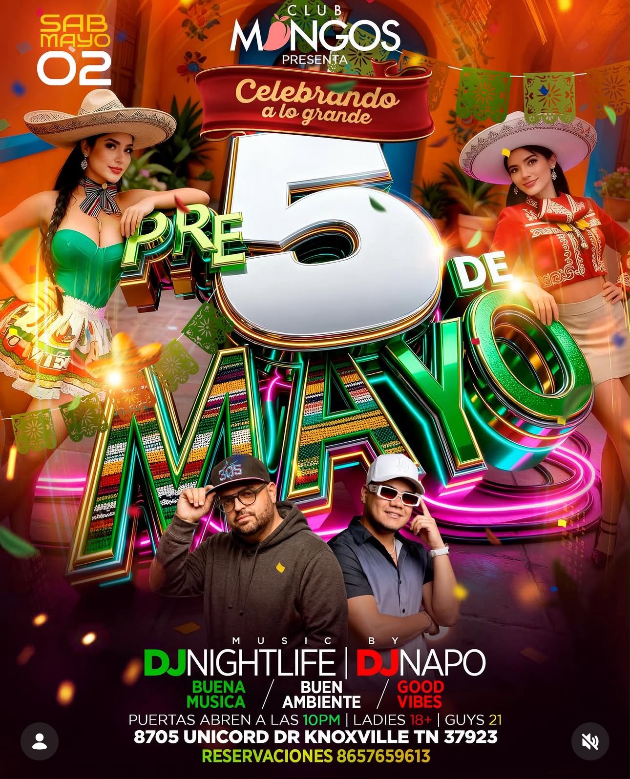 Flyer evento DJ Napo 2